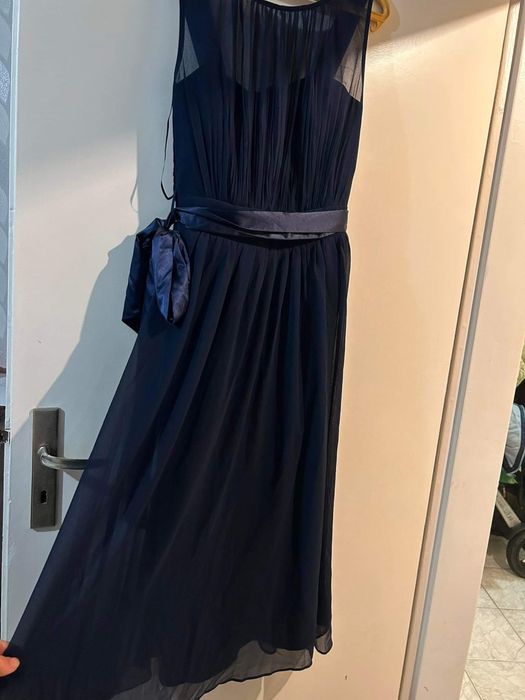 Дамска официална рокля тъмно синя