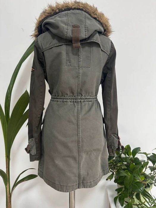 Geaca parka military army cu blăniță Superdry mărimea S