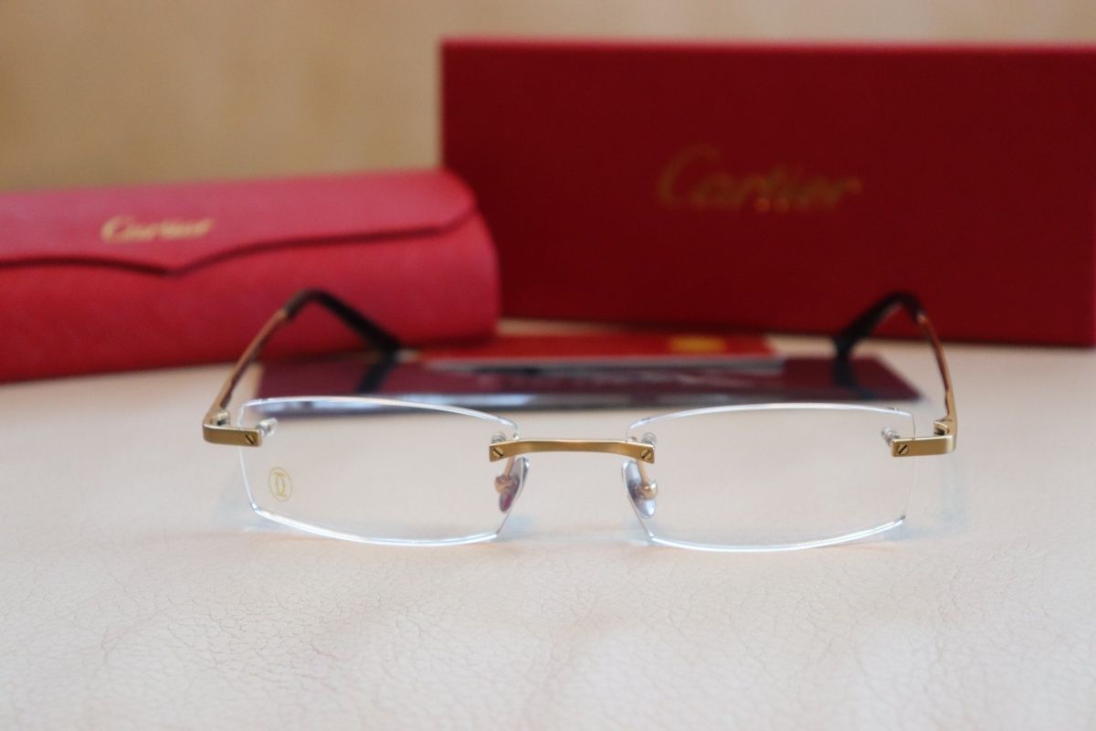 Ochelari Cartier CT00870 003 Santos de Cartier Rame rimless