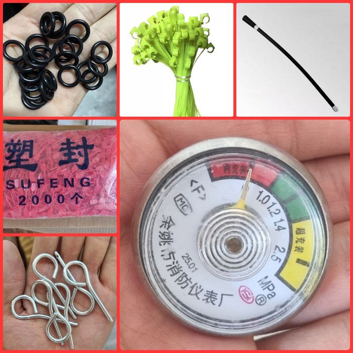 Запчасти для огнетушителей | Манометры, шланги, пломбы