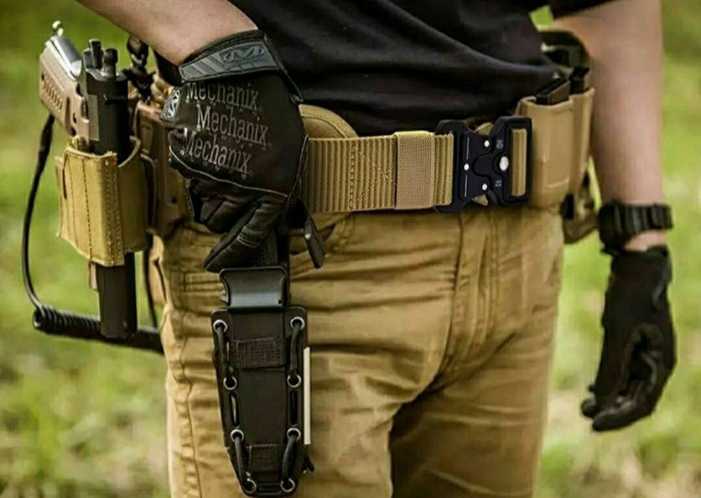 Тактически колан военен с метална катарама – идеален за стрелба, лов