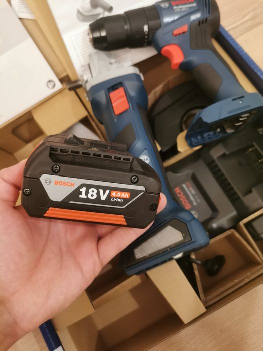 Bosch gws 180-Li и GSB 185-Li + 2 батерии и зарядно