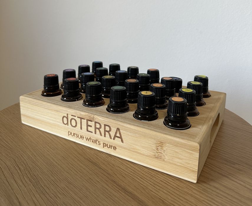 Cutie suport depozitare lemn uleiuri esențiale doterra