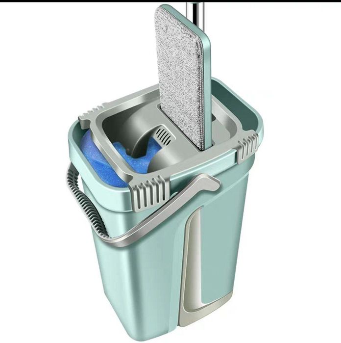 Доставка бесплатная Швабра и ведро с отжимом + запасная тряпка!