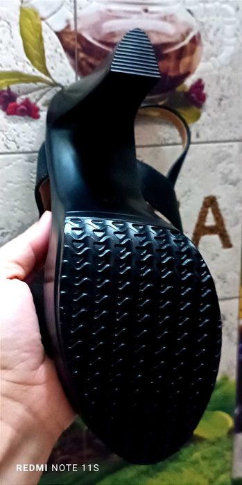 Босоножки черные на высоком каблуке/босоножка кора баланд каблук Китай