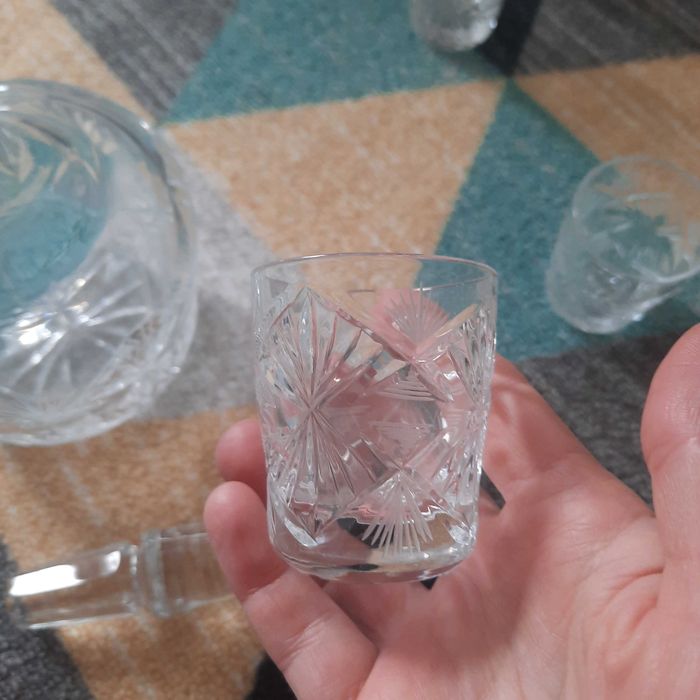 Графин с рюмками, хрусталь