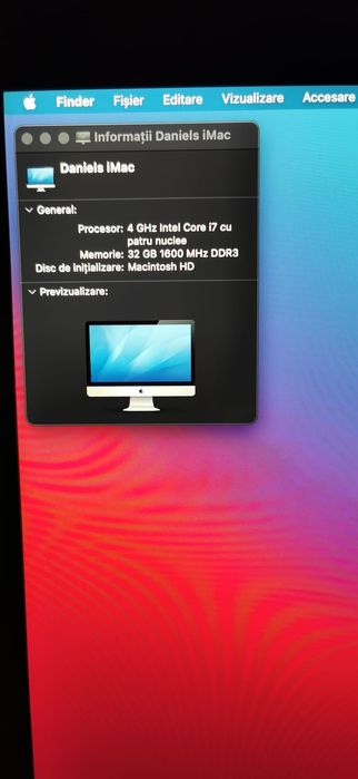 iMac Apple 27" Late 2014, 5K, 32 Gb, 1,12 Tb.