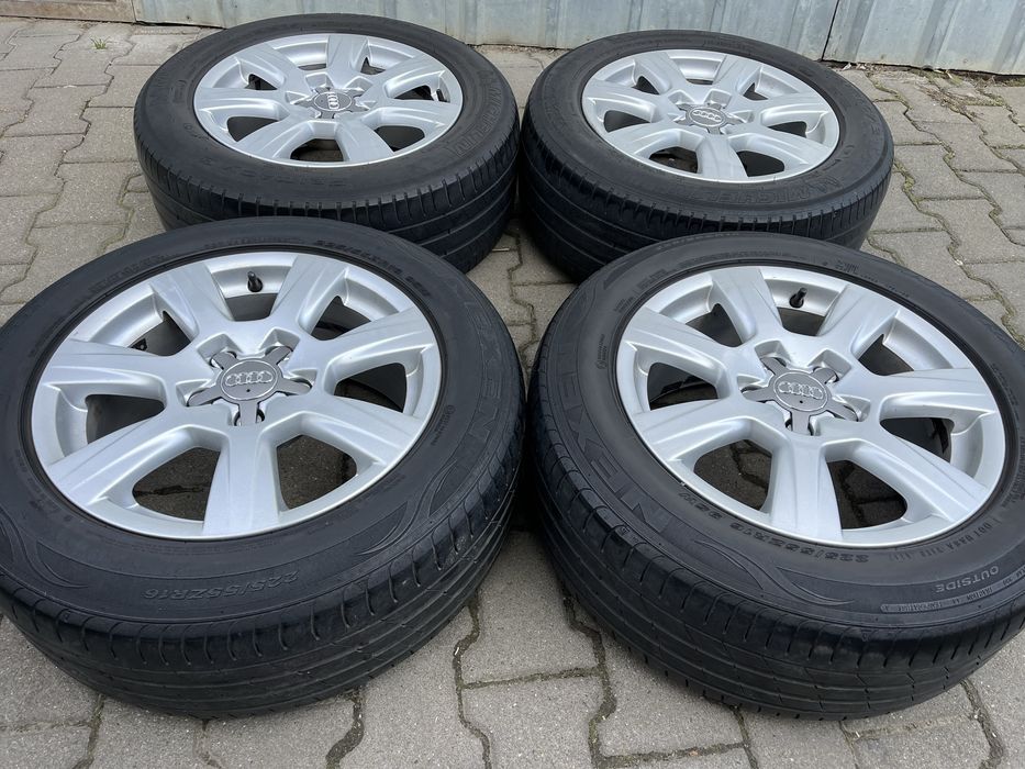 Jante aliaj 5x112mm, anvelope vara 225/55 R16, Audi A4 B7, B8, B9, A6