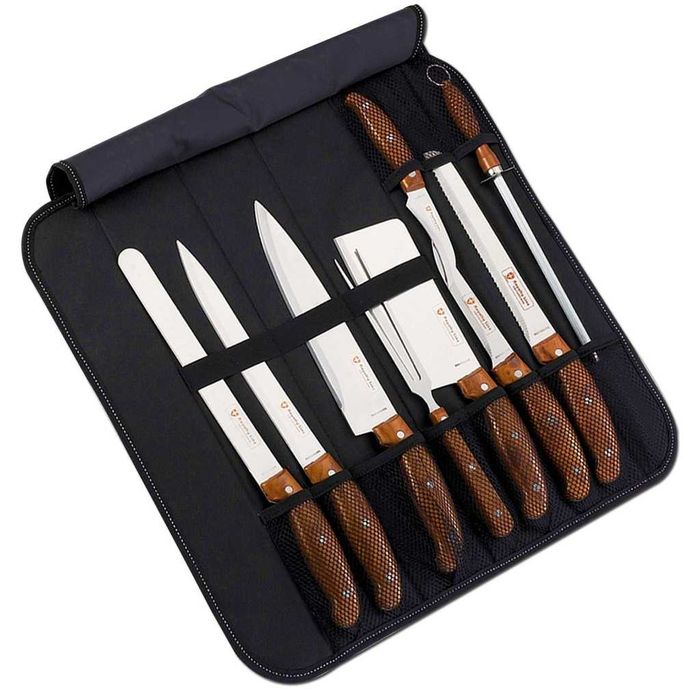 Set profesional de cutite Royalty Line, otel inoxidabil, 10 piese