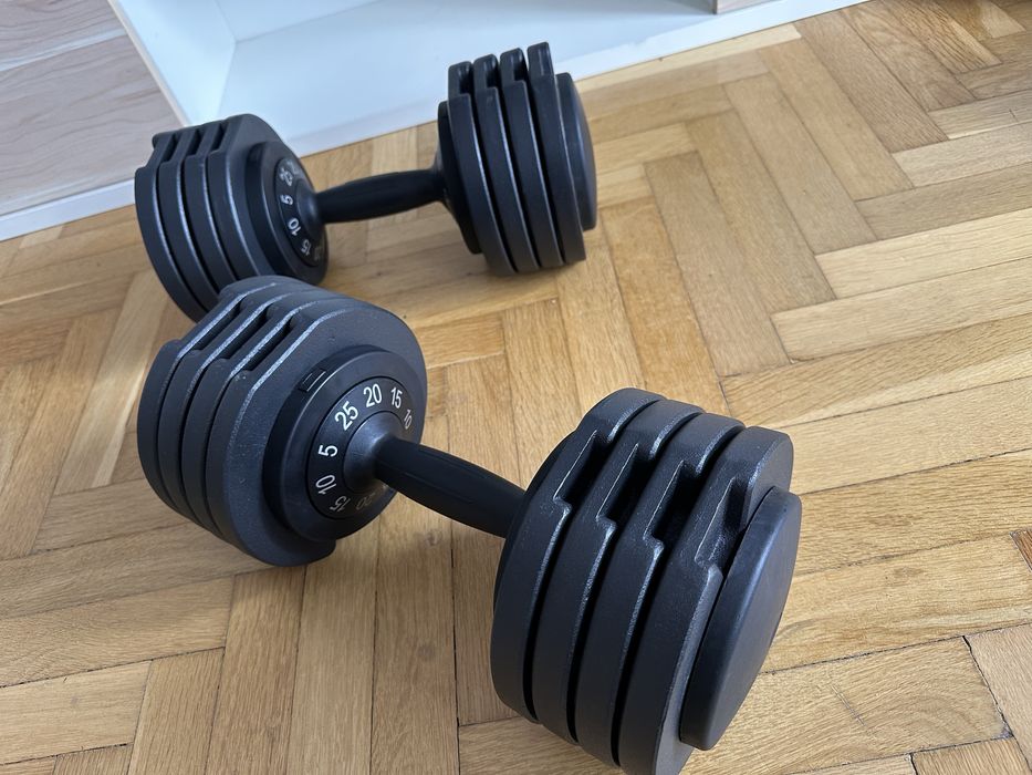 Set Gantere - 50 kg Progreisve cu reglaj prin rasucire de maner