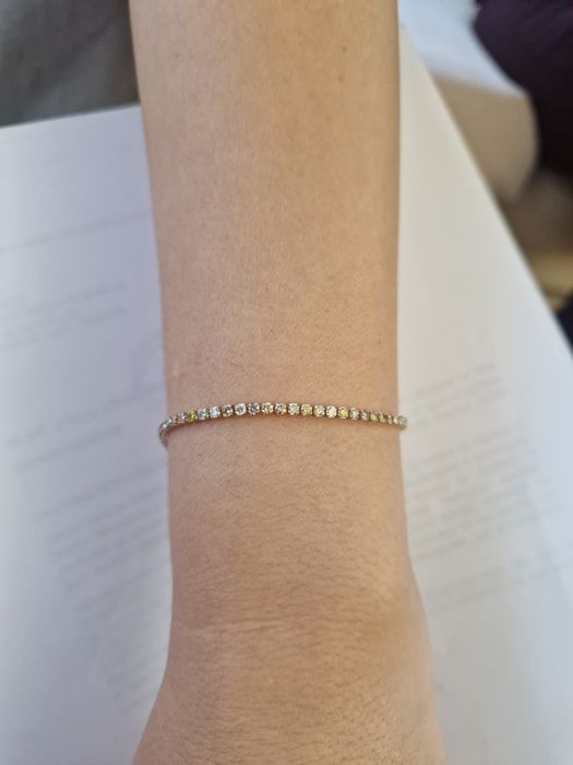 Bratara tenis 18ct cu diamante naturale aur roz