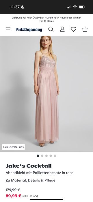 Официална рокля Jake*s в розово М размер