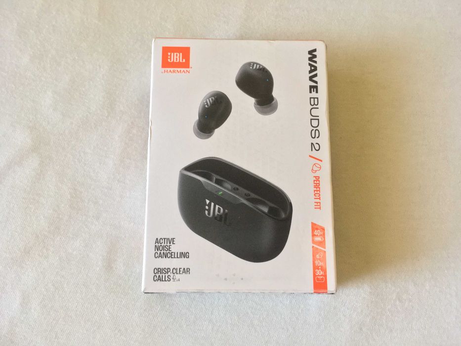 casti wireless JBL Wave Buds 2, ANC noise cancelling, noi, garantie 2 ani, bluetooth fara fir