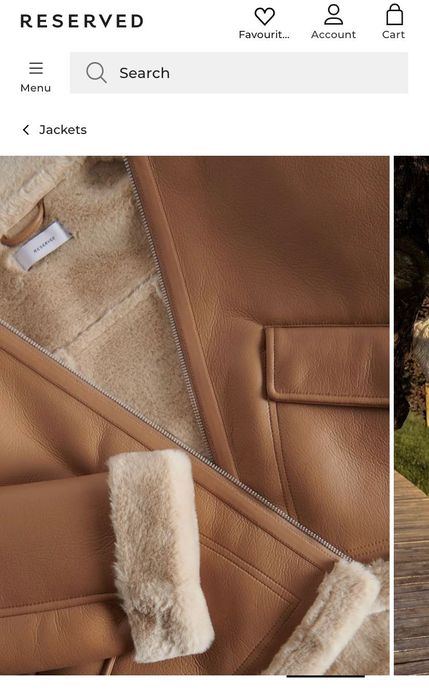 Кожено яке Reserved с дебела подплата ХС