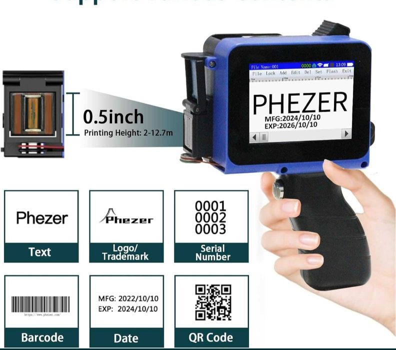 Датер QR код штрих-код маркиратор мини-принтер dater sana qoyish