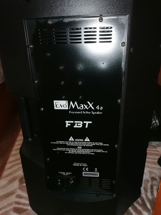 Boxe fbt evo maxx 4, 500 w RMS, 4500 de lei
