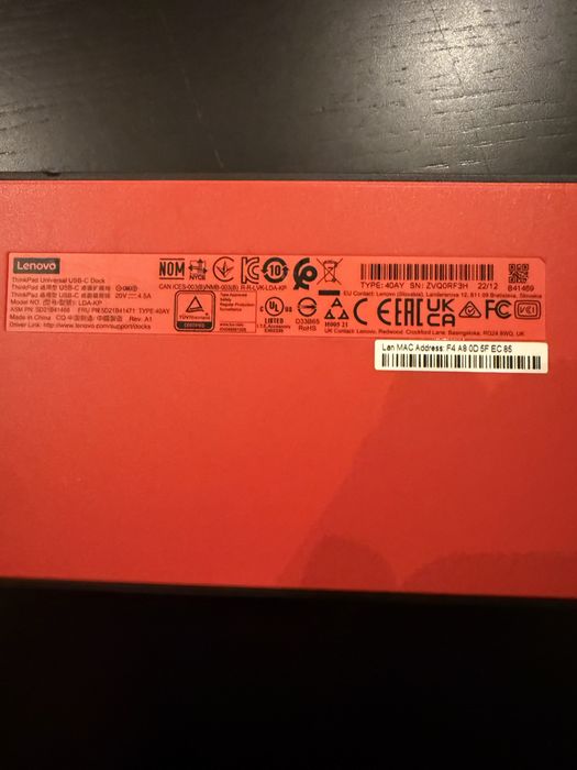 Lenovo ThinkPad Universal USB-C Dock