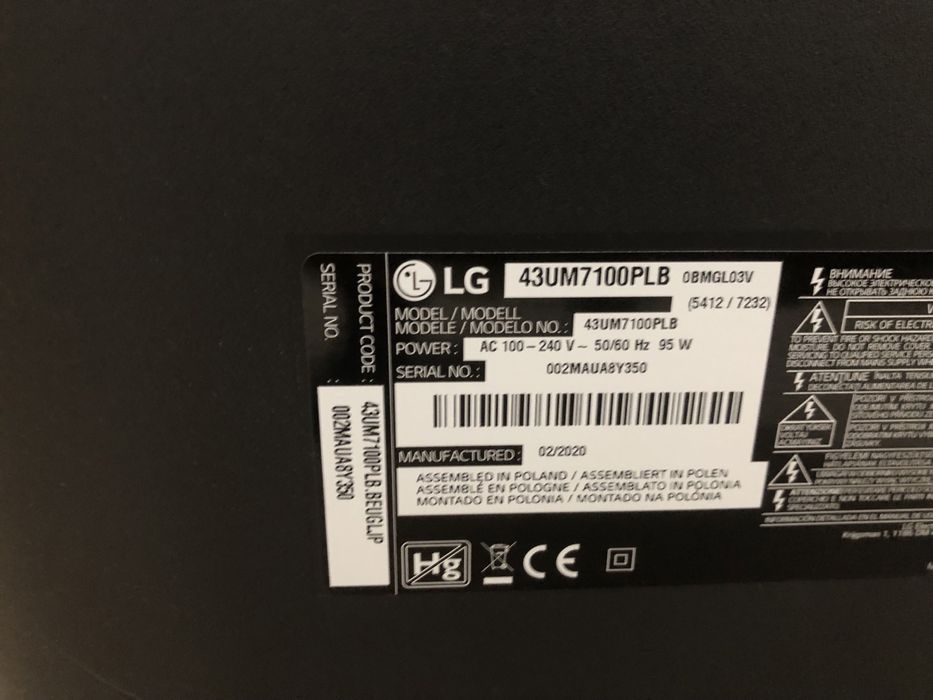 Televizor Led Smart LG 108 cm 4K Ultra HD