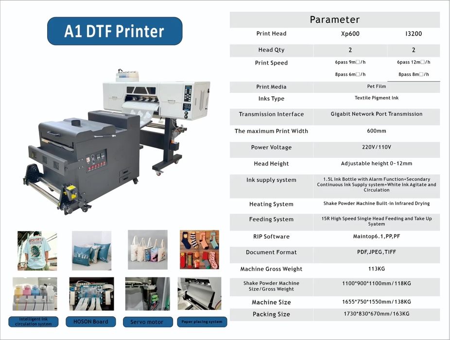 Dtf printer 60 smlik sotiladi