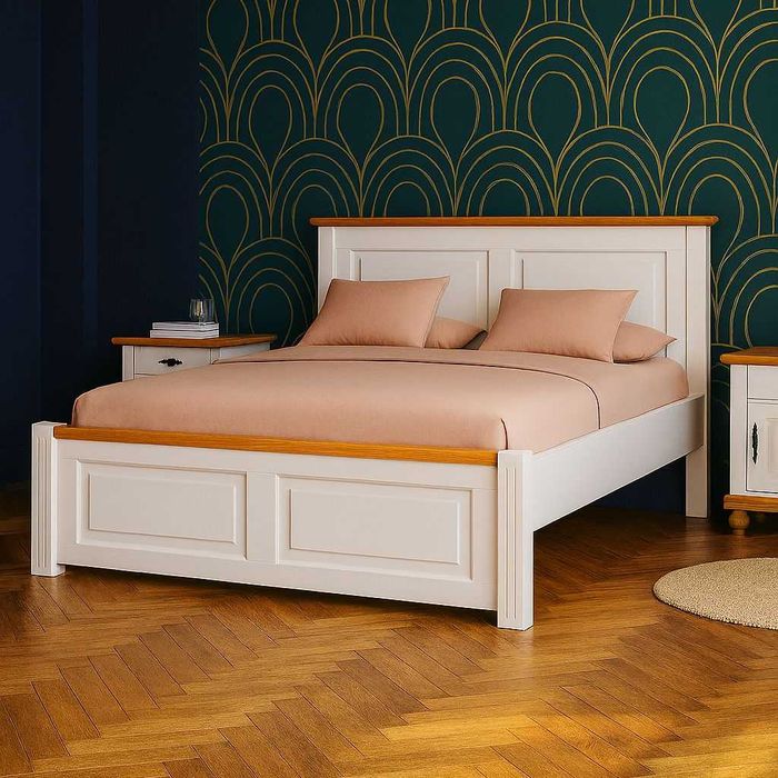 Pat dormitor lemn masiv Seby, tablia mica redusa, 160x200 cm