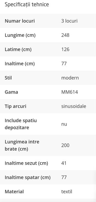 Vand canapea mare,3 locuri ,in stare impecabila