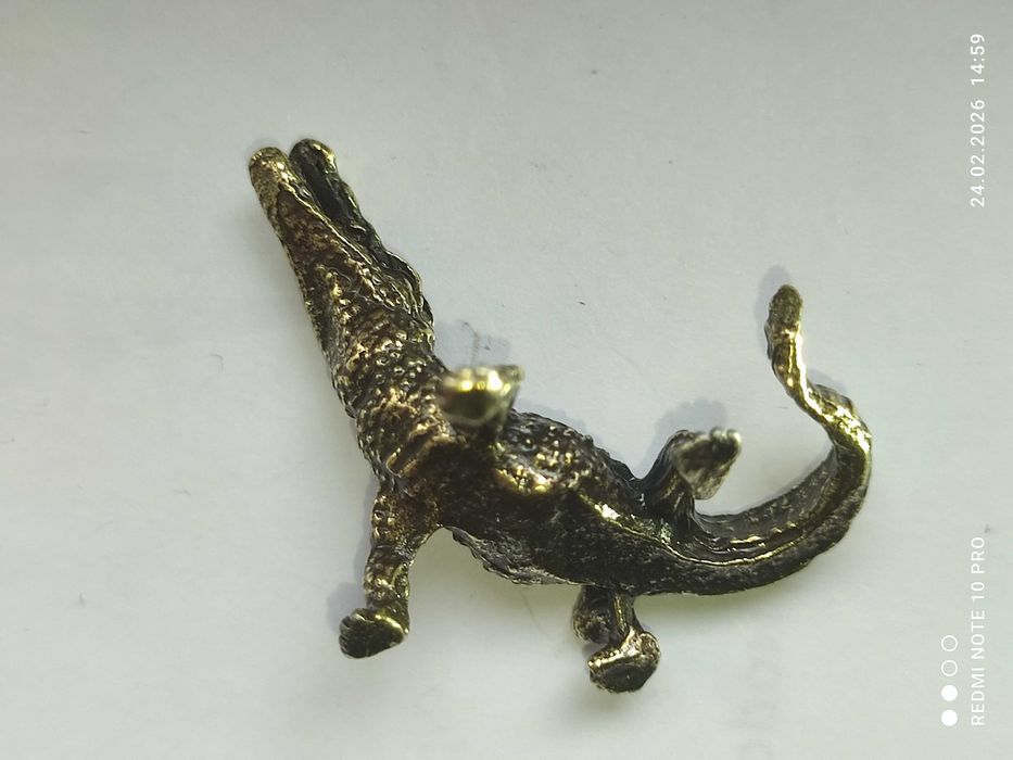 Статуэтка из бронзы "КРОКОДИЛ"
