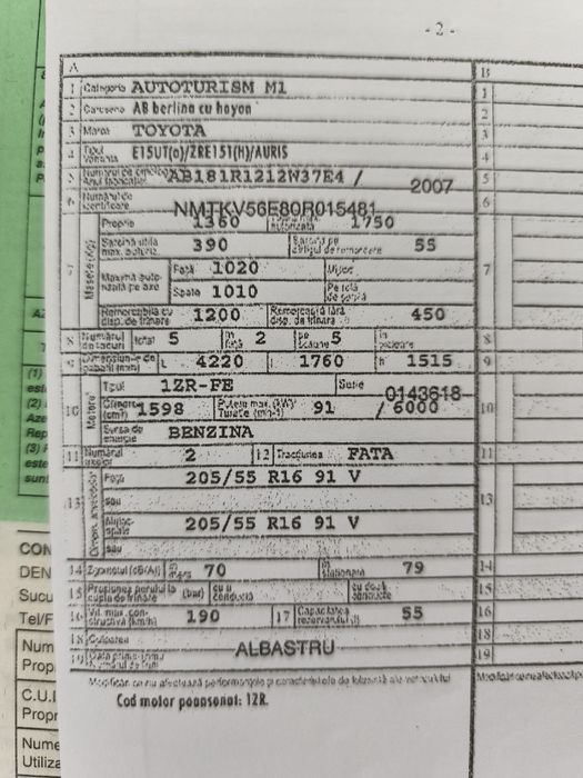 Toyota Auris 1.6 automat