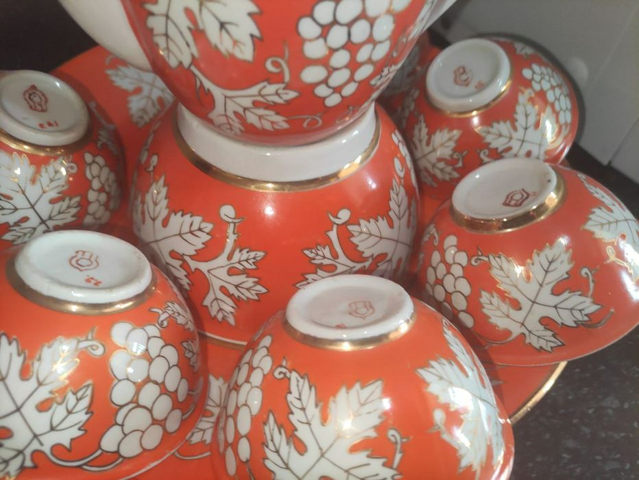 Сервиз Виноград Фарфорвый  Новый Советских времен 2 комплект