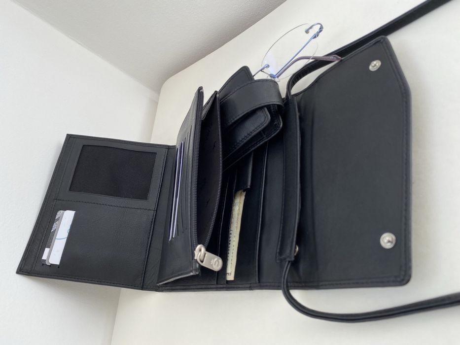 Малка многофункционална чанта от естествена кожа