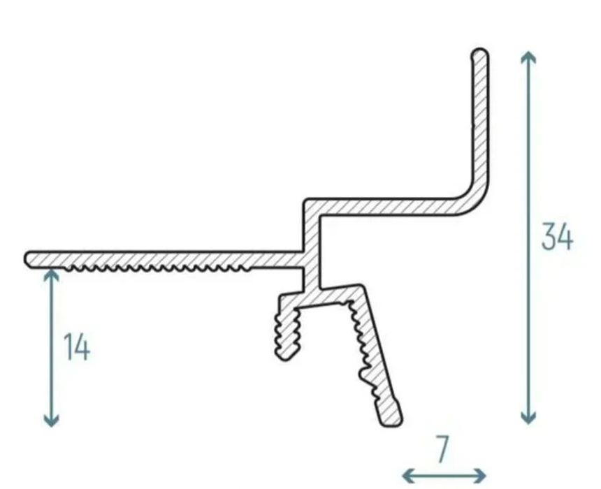 Теневой профиль потолочный.
