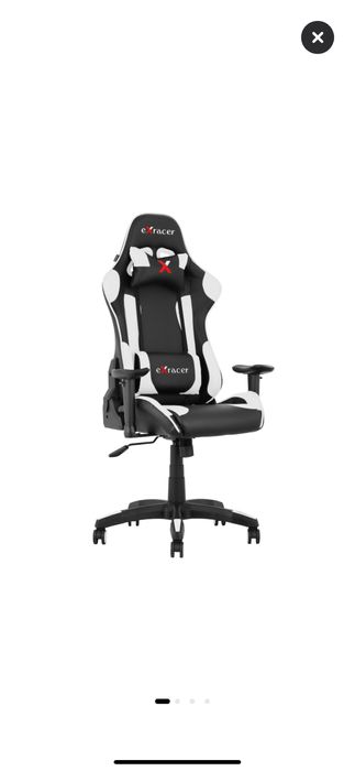 Стол gaming Kring Racer X, PU, Бял/Черен