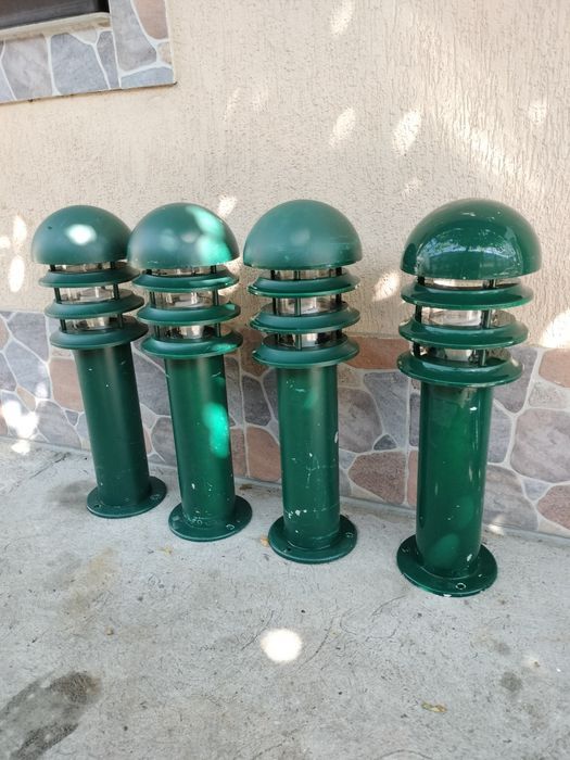 Stâlpi iluminat exterior  4 buc aluminiu