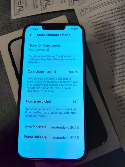 Vând iPhone 16E ca nou