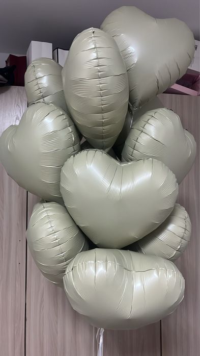 Геливые шарики в форме сердечки (12шт)