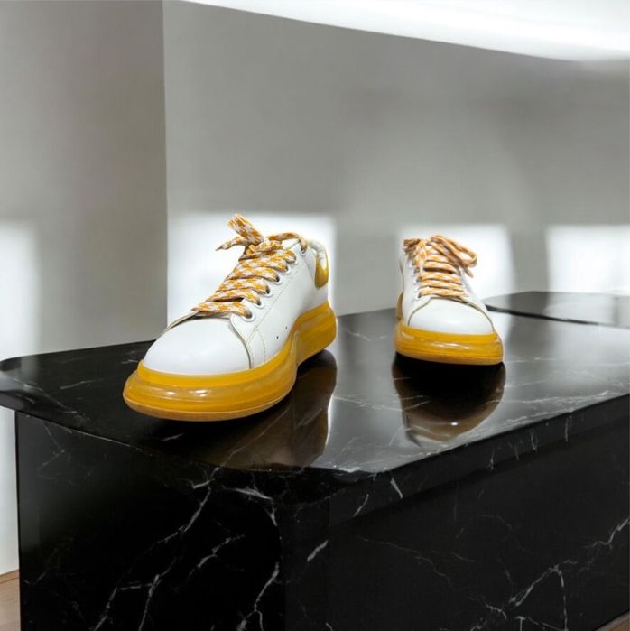 Alexander McQueen Oversized Sneaker 'White Mustard'