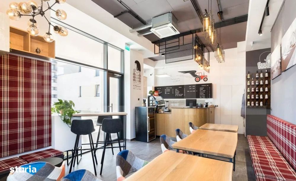 Spatiu comercial 55 mp | Cafenea complet amenajata | Coresi – Tracto
