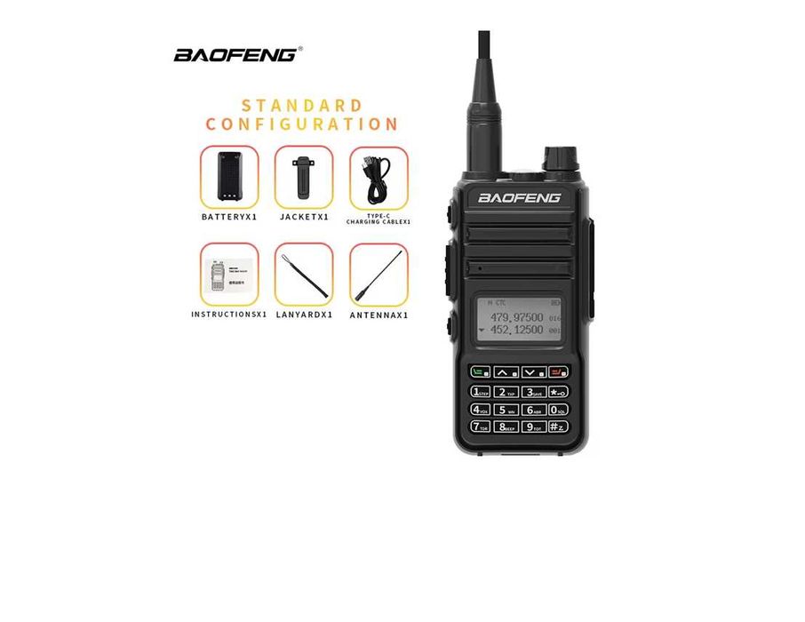 Stație  Baofeng RD-K5, Radio FM, Lanternă LED, Incarcare prin USB TYPE-C