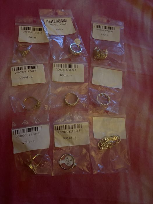 Bijuterii suflate cu aur  de 14k