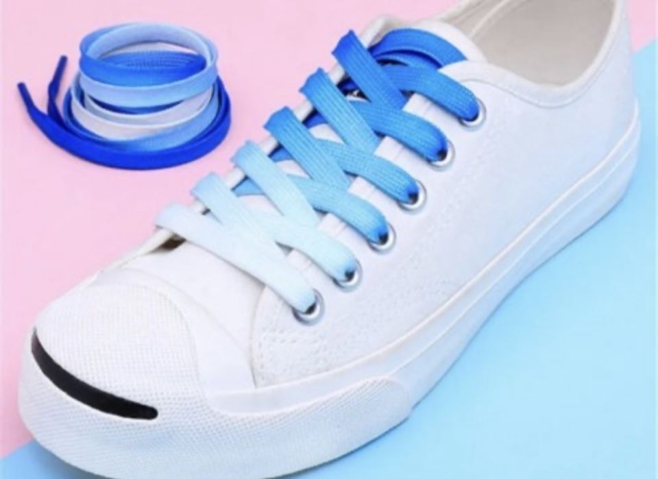 Шарени връзки за обувки/маратонки сърце