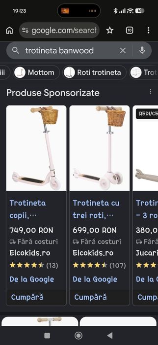 Banwood Scooter Trotineta copii 3 trei roti!
