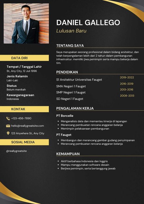 CV(Curriculum vitae) profesional.