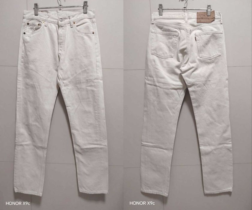 Levis 501 Белые Джинсы / W32 L32 / W30 L34. Две пары. Винтаж.