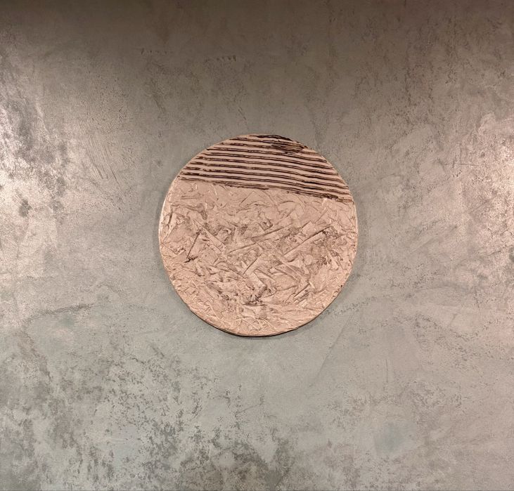 Tablou rotund texturat modern 3D handmade