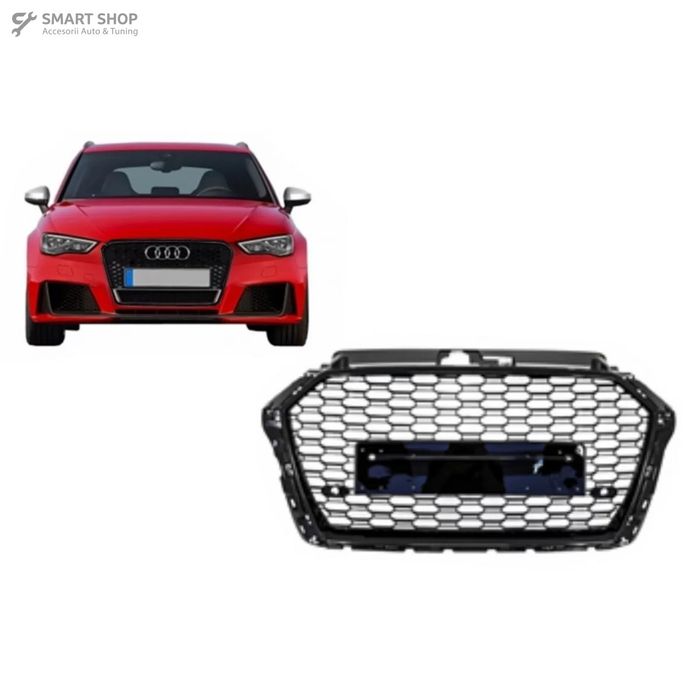 Grila Centrala AUDI A3 8V Facelift (2017-2018) RS3 Design Negru Lucios