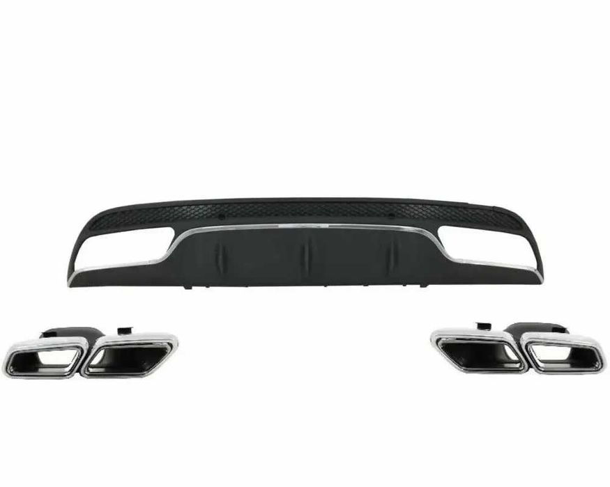 Дифузьор за Mercedes C-Class W205 (2014+) - AMG с накрайници.ДЕФЕКТ !