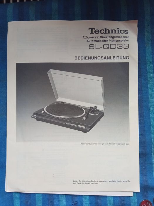 Carte technica Technics SL QD 33
