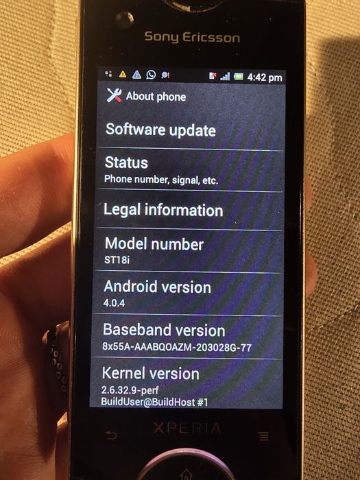 Sony Ericsson Xperia Ray (model ST18i) [4gb]