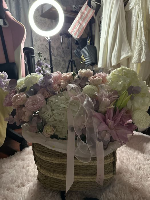 Цветы в корзинее