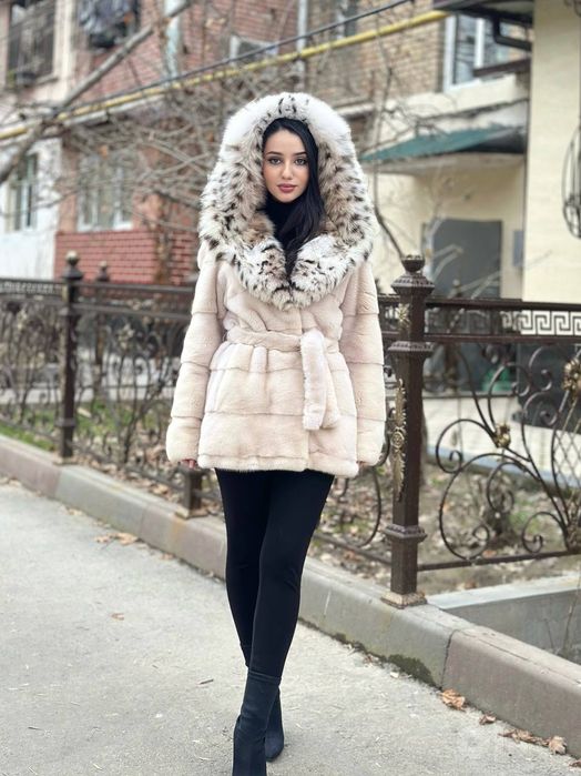 Итальянские Норковые шубы с мехом из натуральной рыси