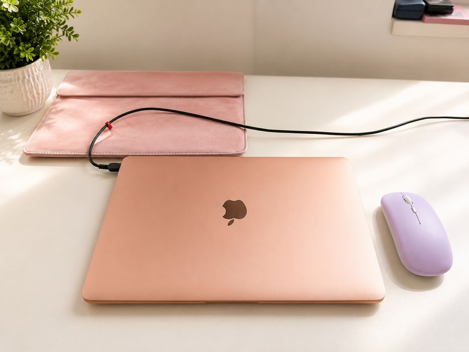 Macbook Air M1 Rose Gold/Като Нов/100% батерия/обслужен/ 8GB RAM 256GB